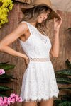 Lace crochet romper