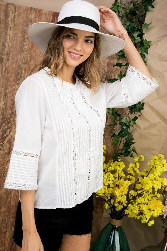 Back button cotton top
