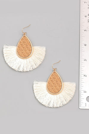 Teardrop Tassel Fan Earrings