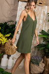 Green boho dress