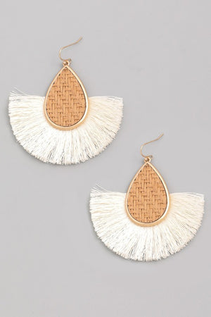 Teardrop Tassel Fan Earrings