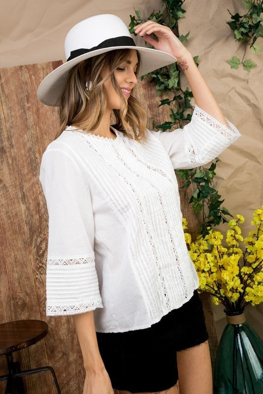 Back button cotton top