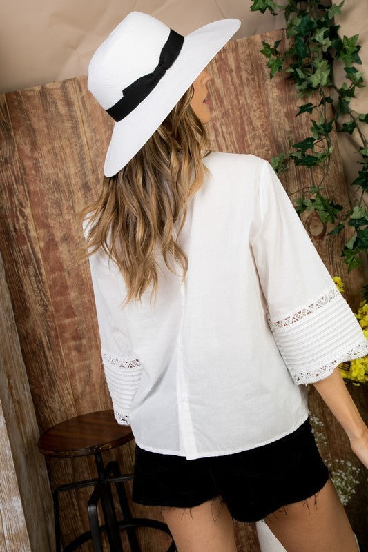 Back button cotton top