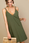 Green boho dress