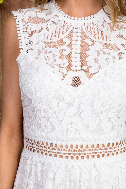 Lace crochet romper