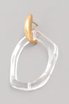 Clear Hoop Drop Earrings