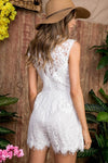 Lace crochet romper