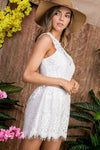 Lace crochet romper