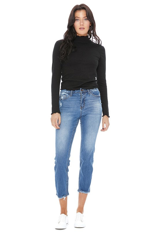 High Waist Creased jeans