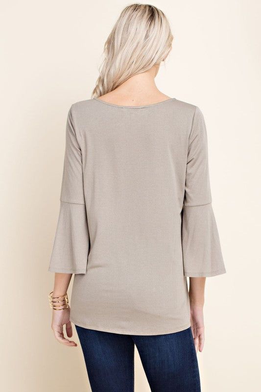 Criss cross tunic top