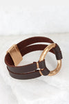 Leather bracelet with magnetic closure