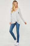 Solid T-strap neck top