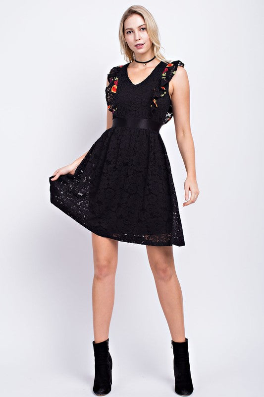 Flower lace dress