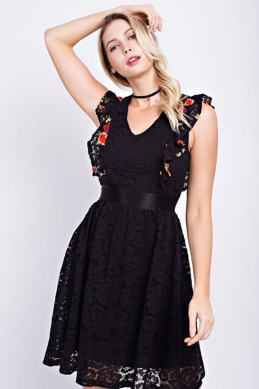 Flower lace dress