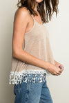 Lace knit Tank