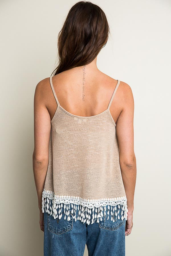 Lace knit Tank