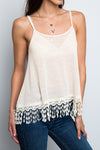 Lace knit Tank