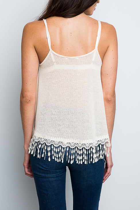 Lace knit Tank