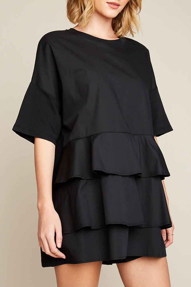 Ruffle tunic dress