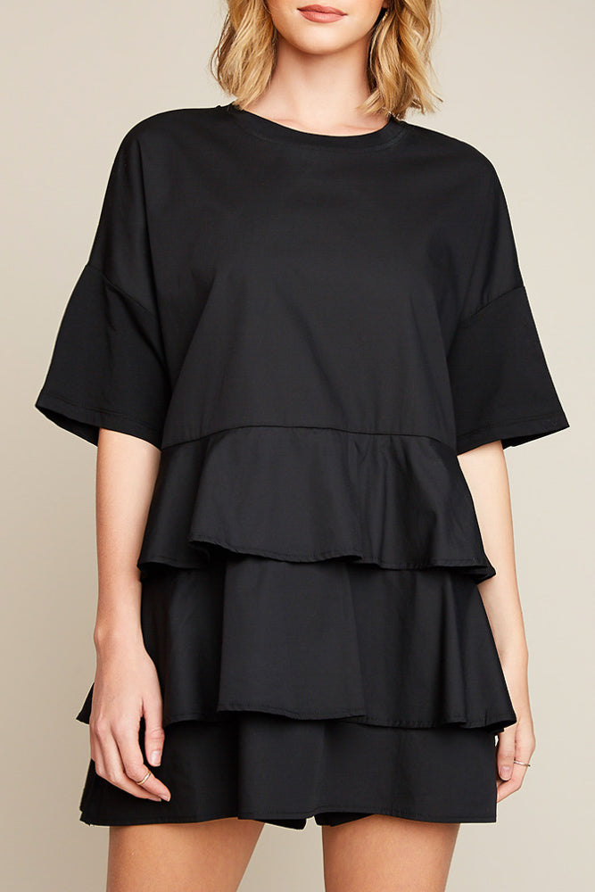 Ruffle tunic dress