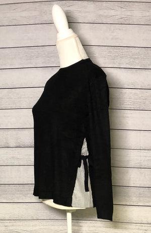 Layered side slit sweater