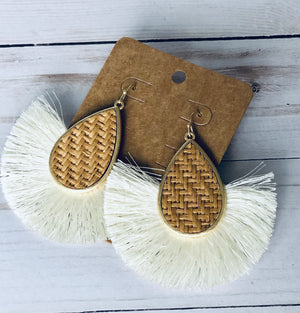 Teardrop Tassel Fan Earrings