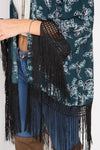 Kimono open cardigan with Fringe