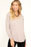 Woman V Neck Back Lace Sweater top
