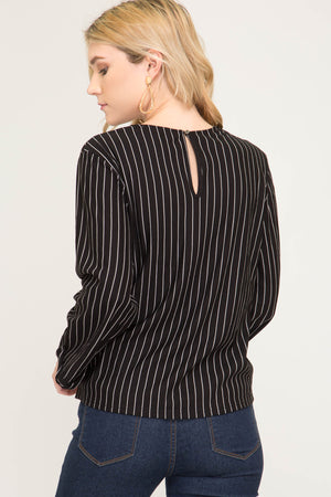 Wide sleeve Striped Top