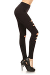 Slashed leggings
