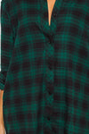 Woman plaid flannel mini dress